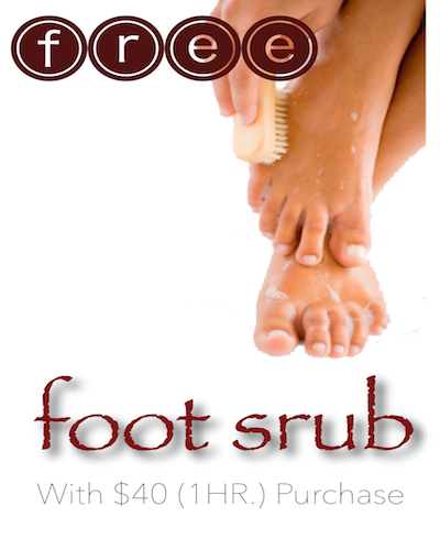 FREE Foot Scrub Promotion